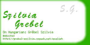 szilvia grebel business card